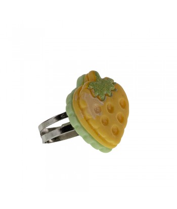 Children's Ring With Strawberry Pattern 18136-126 Yellow - 1