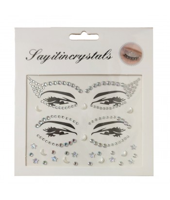 Strass & Pearl Face & Eye Stickers Beauty Hall - 1