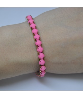 Γυναικείο Βραχιόλι Με Πέτρες Φούξια 58632-7