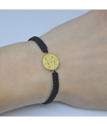 Macramé Bracelet With Gold Design 58966-19 - 1