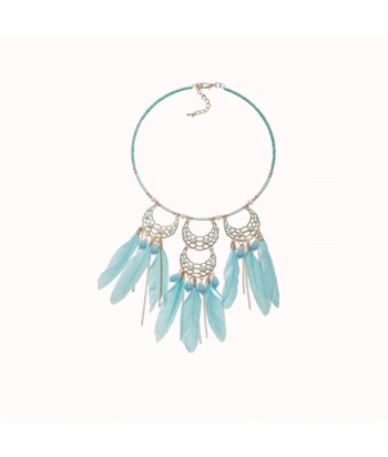 Boho Women's Necklace 1815-2 Blue - 1