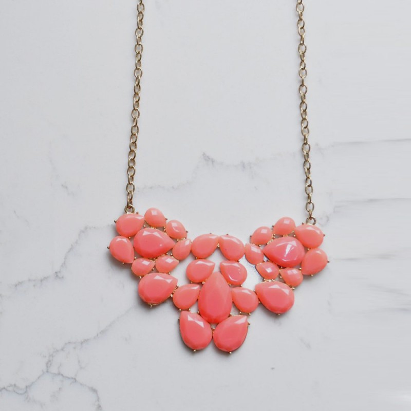 Boho Pink Women's Necklace 3661-2 - 1