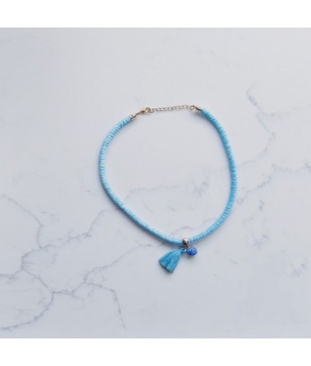 Women's Necklace With Tassel Blue 01423 - 1