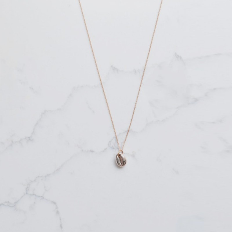 Women's Necklace With Shell Design 01492-90 Rose Gold - 1