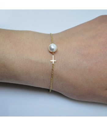 Steel Bracelet With Pearl Design - 1
