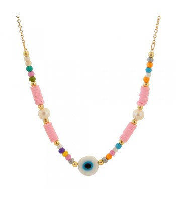 Handmade Necklace With Eye 01492-546 Multicolor - 1