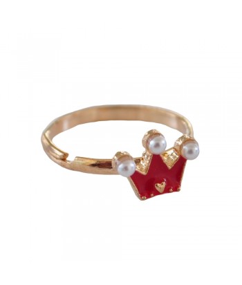Children's Ring With Corona Design 18136-102 Red - 1