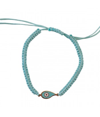 Macrame Bracelet With Eye Design 58966-86 Blue - 1
