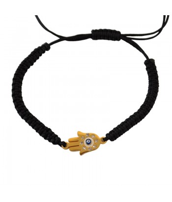 Macrame Bracelet With Eye Design 58966-98 Black - 1