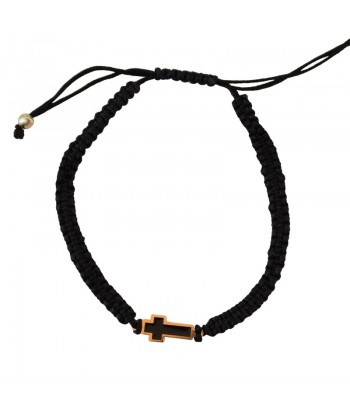 Macrame Bracelet With Cross Design 58966-103 Black - 1