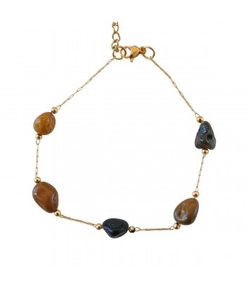 Bracelet Handmade With Stones 58967-352 Brown - 1