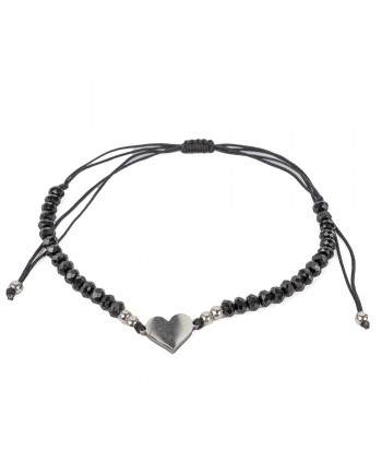 Bracelet Handmade With Heart Pattern 58967-365 Black - 1