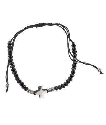 Bracelet Handmade With Cross Pattern 58967-367 Black - 1