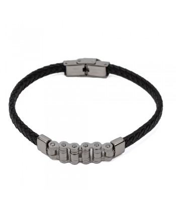Men's Handcuffs Bracelet With Design 58976-4 Silver - 1