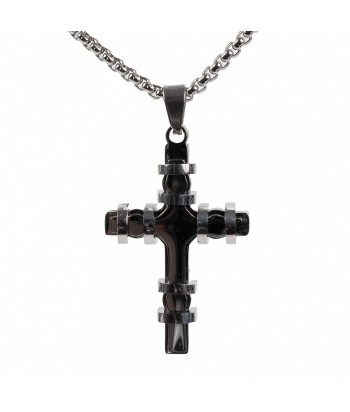 Steel Necklace With Cross Design 16730-23 Silver - 1