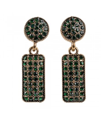 Earrings With Design Stones 2206306 Green - 1