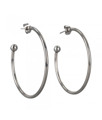 Hoop Earrings With Design 196412 Silver - 1