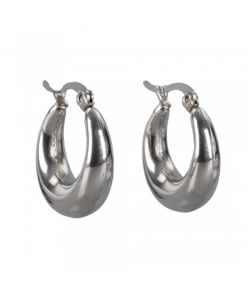 Hoop Earrings With Design 210136 Silver - 1