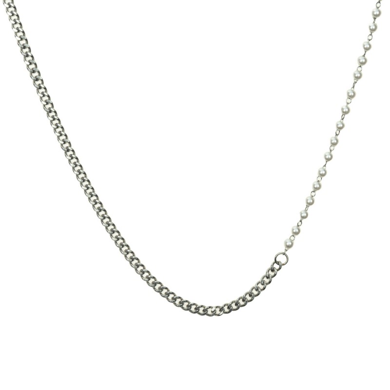 Chain Necklace with Snake Design 01492-662 Silver - 1