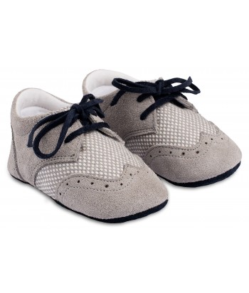 Babywalker Christening Shoe MI1114 Blue-Grey - 1
