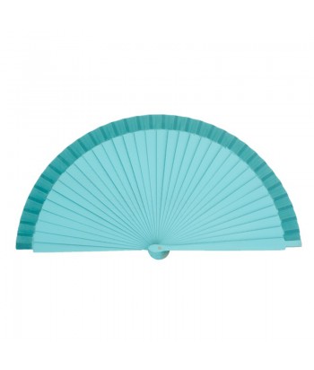 Women's wooden fans 23cm 04066 Light blue - 1