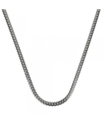 Necklace Men's Steel Chain With Pattern 2111288 Silver - 1