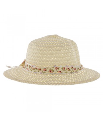 Children's Straw Hat With Pattern 25894-2 Beige - 1