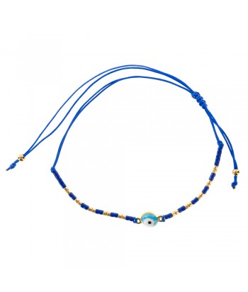Macrame Bracelet With Eye Design 220342 Blue - 1